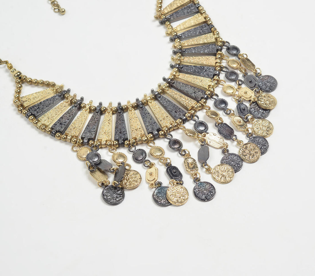 Gold-toned Statement Iron Necklace-1