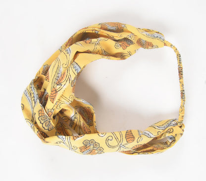 Summer Paisley Block printed Knot Hairband-2