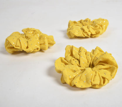 Luster Striped Lemon Scrunchie hair ties (set of 3)-2