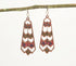 Reclaimed Wood Geometric Red Dangle Earrings-0