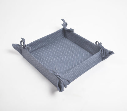 Textured Monotone Tieable Fabric trinket Tray-1