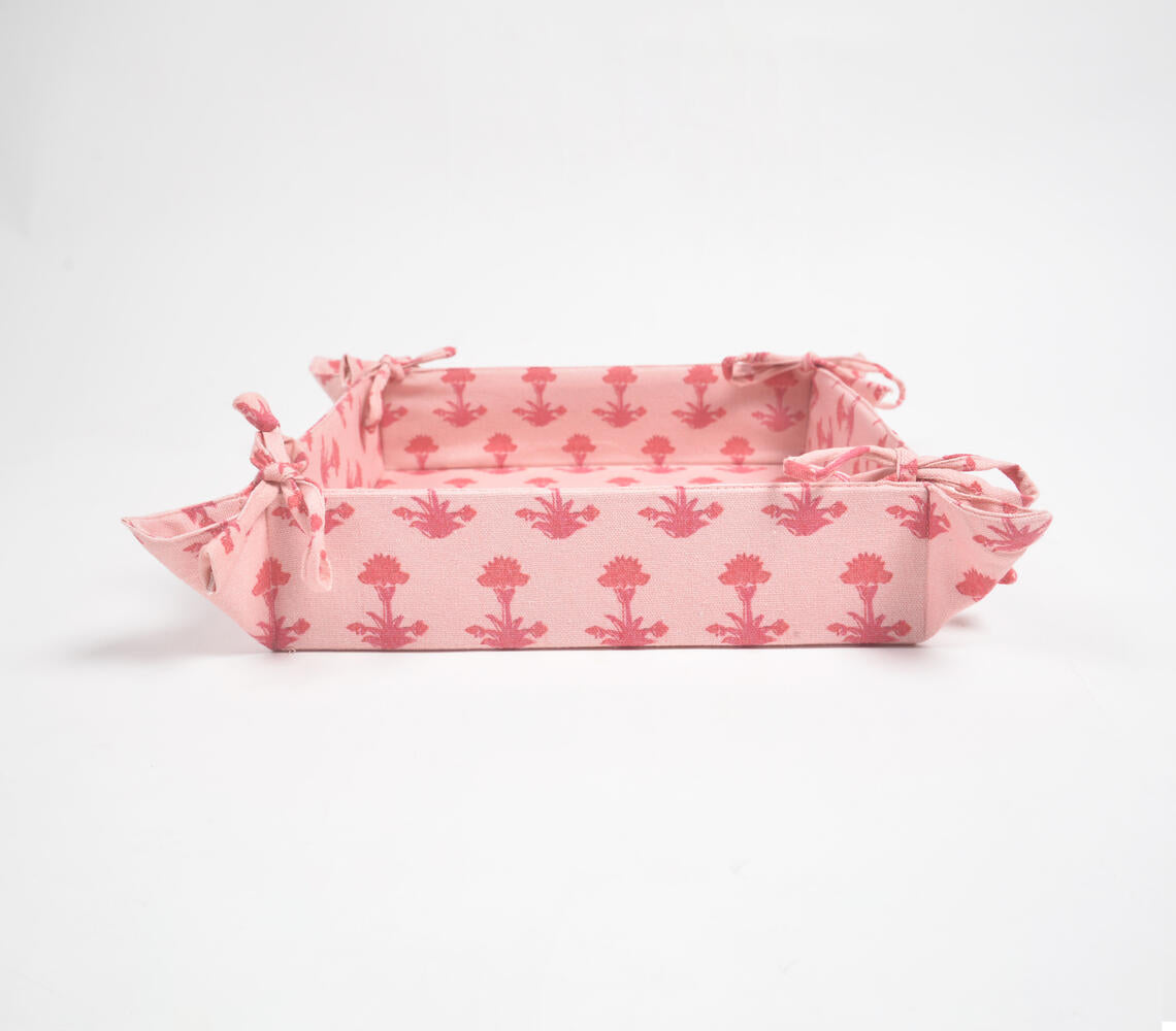 Pink Floral Decorative Storage Tray-3