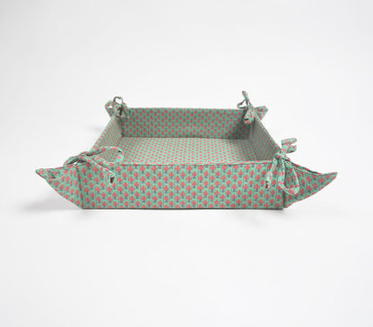 Green Floral Decorative Storage Tray-3