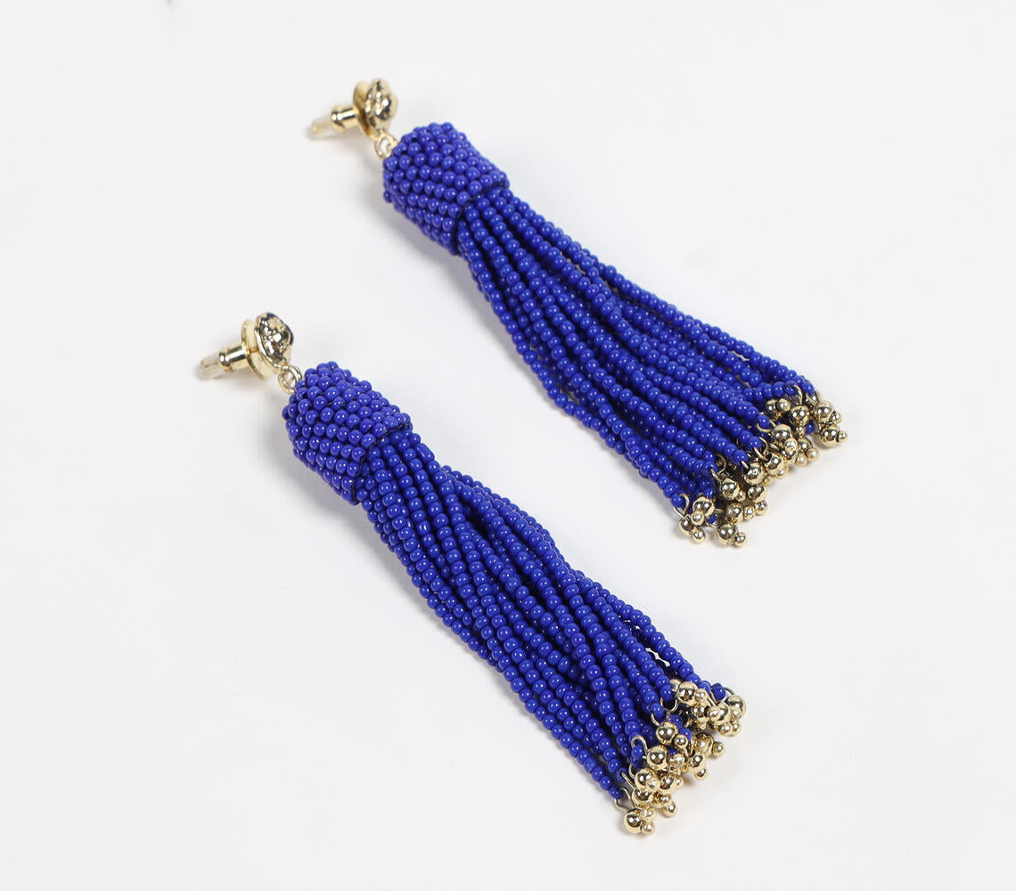 Czech Seed Beads Drop Earrings-1