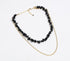 Recycled Brass & Black Gemstone-Chips Layered Necklace-0