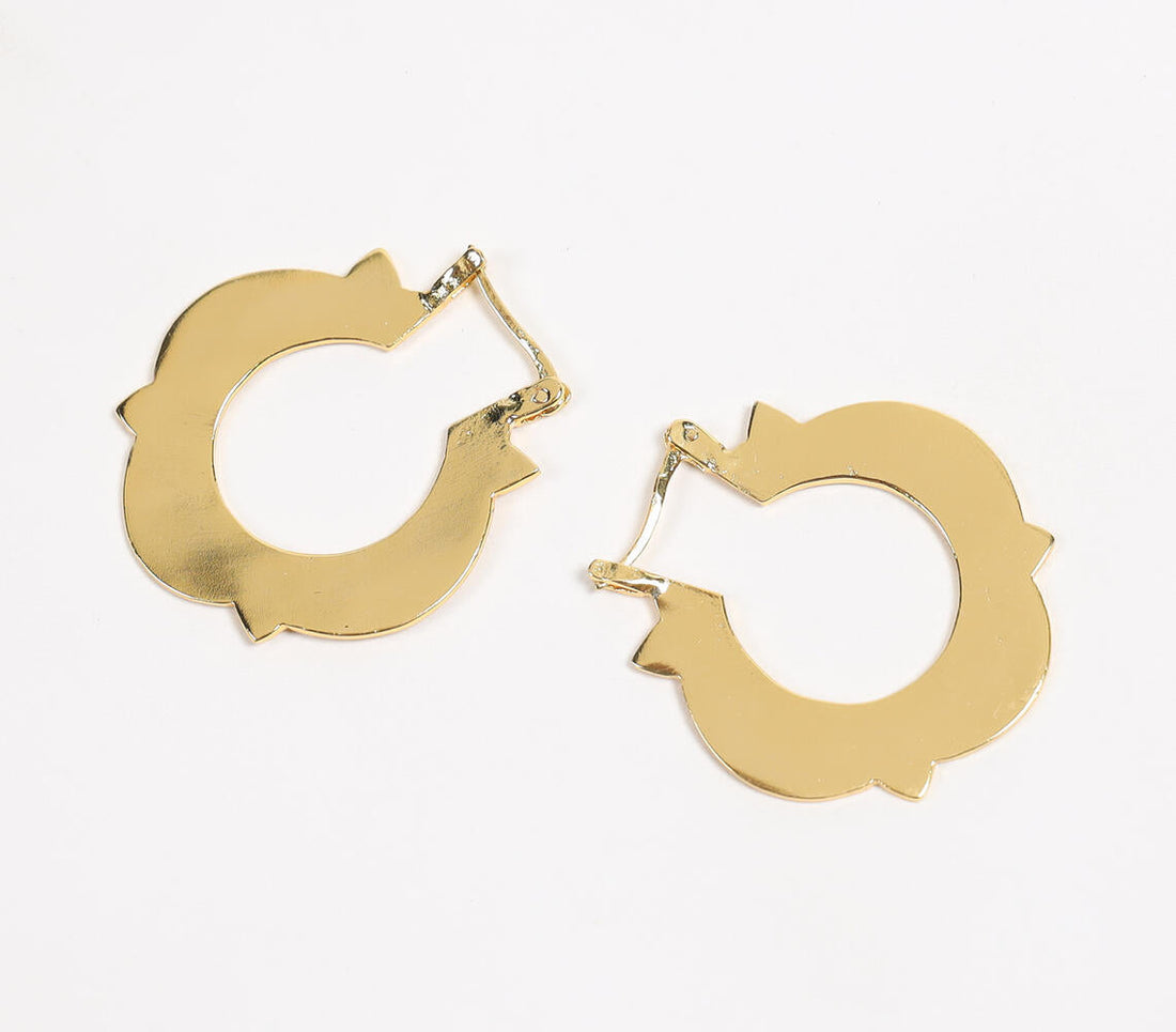 Gold-Toned Recycled Brass Earrings-1