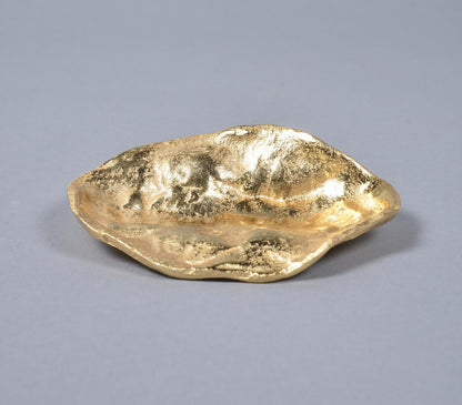 Lacquered Aluminium Golden Trinket Dish-2