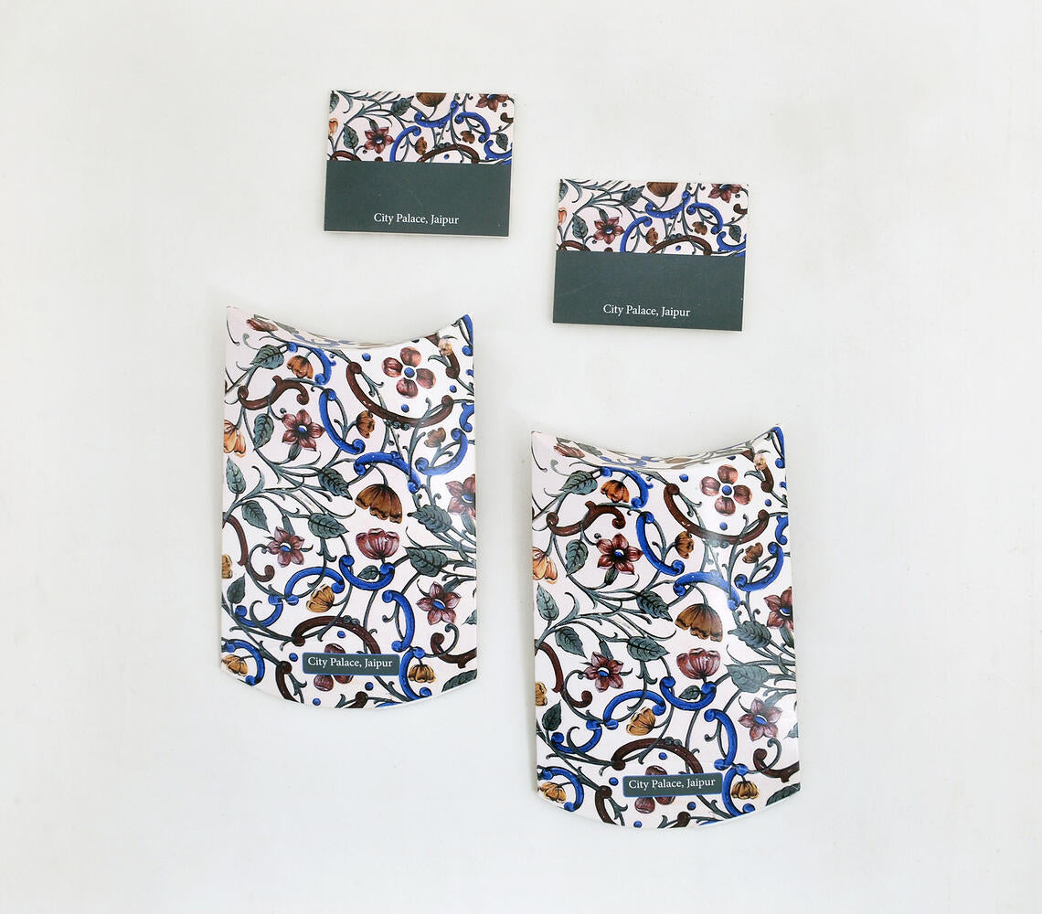 Printed Jaipur Botanical Paper Gift Pouch With 2 Gift Tags-2