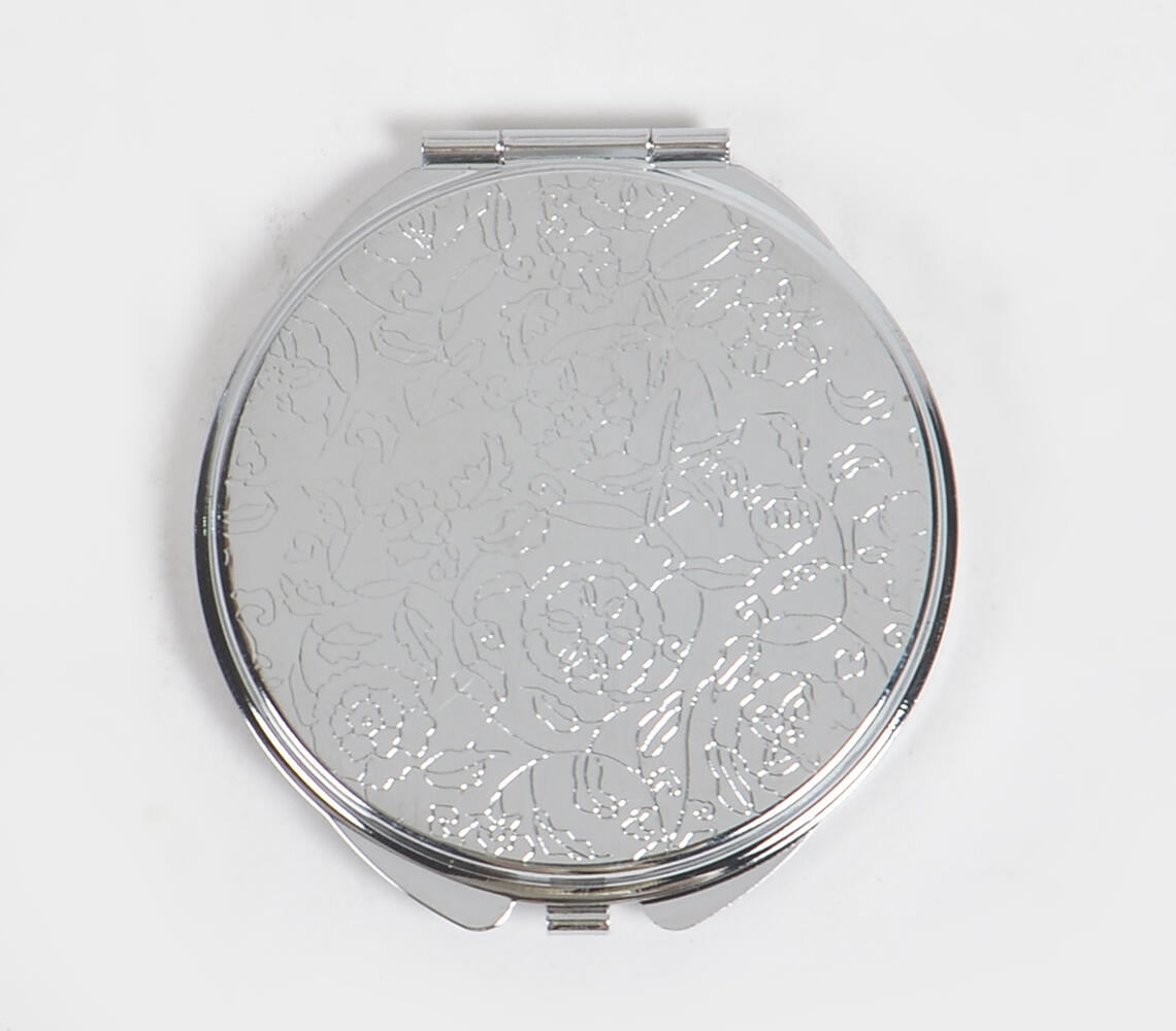 Ornate Metal Pocket Compact Mirror-2