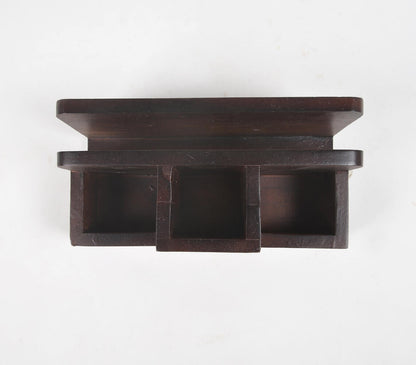 Dark Wooden Earthy Desk Organizer-2