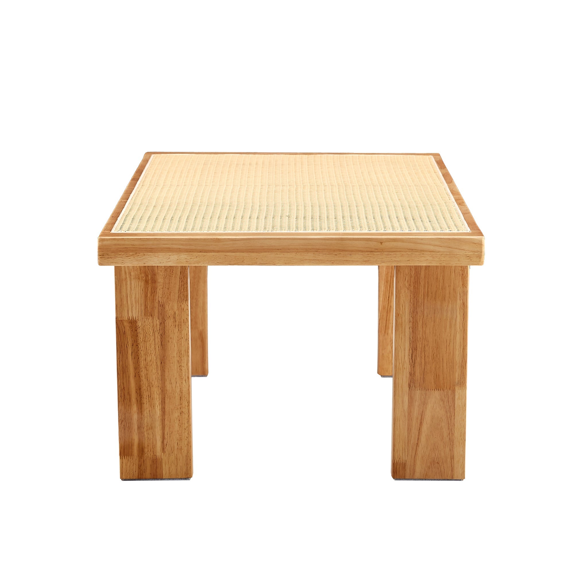 Modern Minimalist Rectangular Rattan Tabletop Coffee Table-13