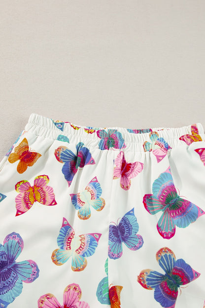 Butterfly Half Sleeve Top and Shorts Set