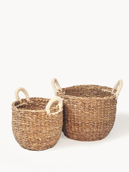 Savar Basket with White Handle-0