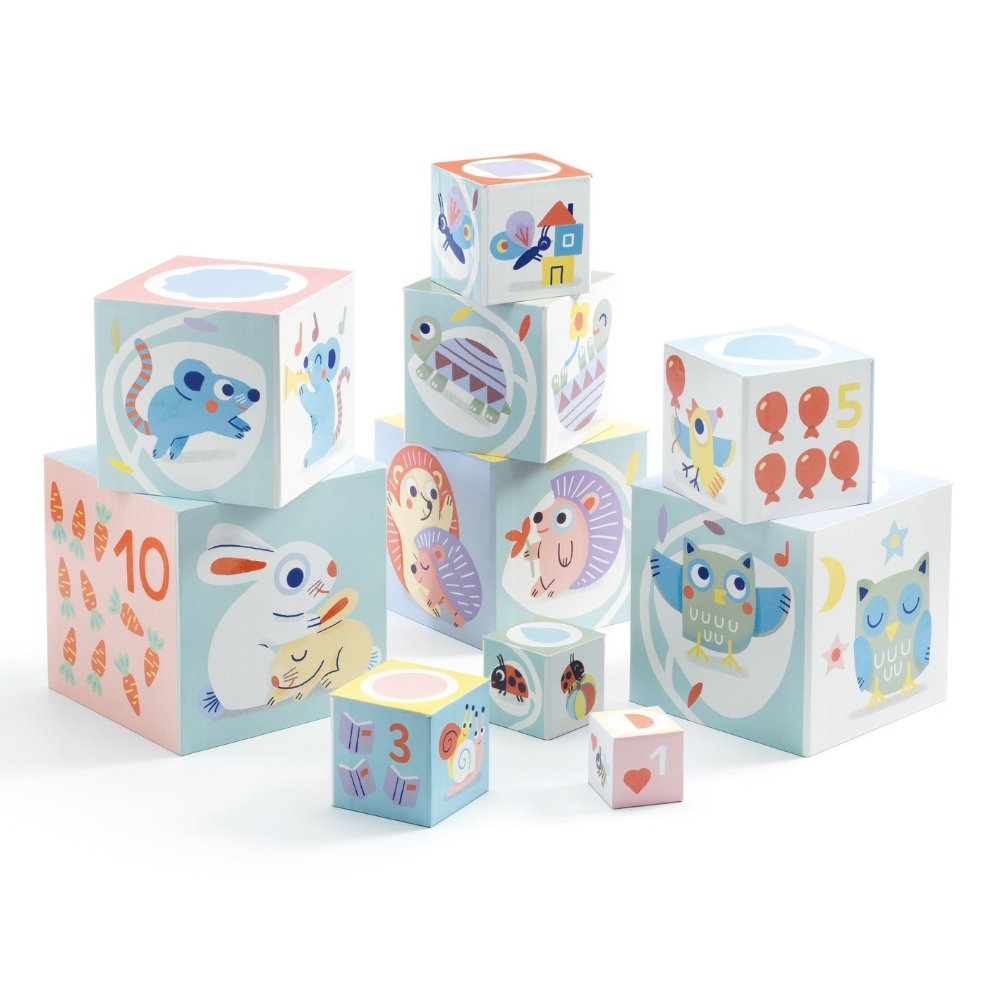 Baby White Baby Bloki Nest &amp; Stack Blocks-1