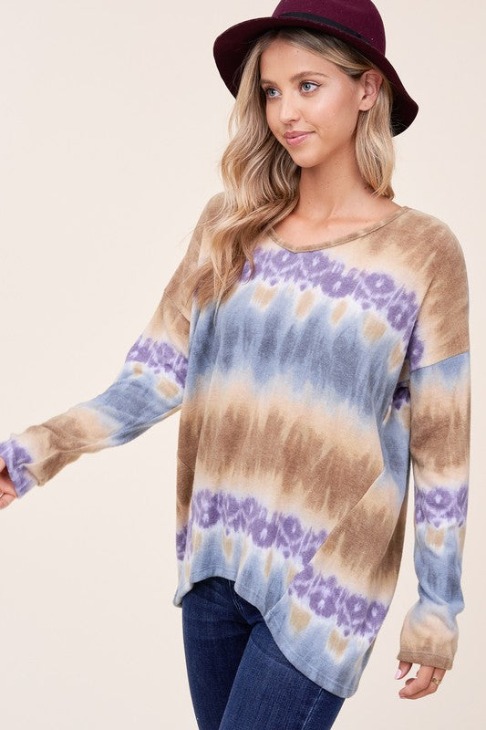 TIE DYE PRINT BOXY TOP