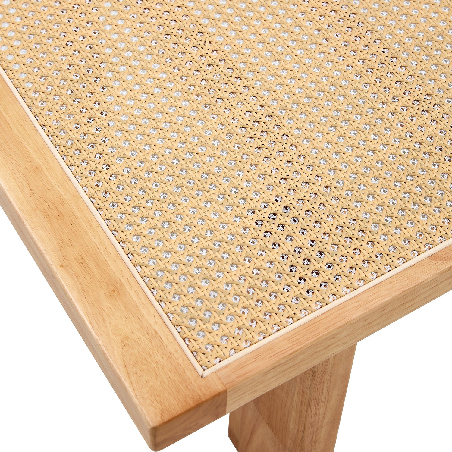 Modern Minimalist Rectangular Rattan Tabletop Coffee Table-9