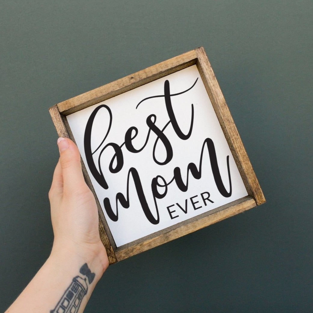 Best Mom Ever Mini Wood Sign-0