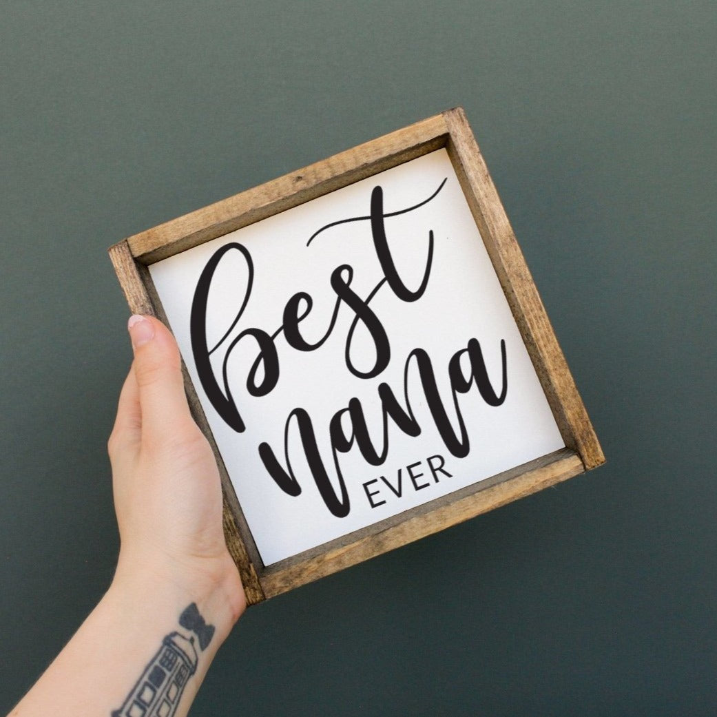 Best Nana Ever Mini Wood Sign-0