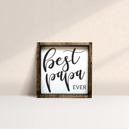 Best Papa Ever Mini Wood Sign-1