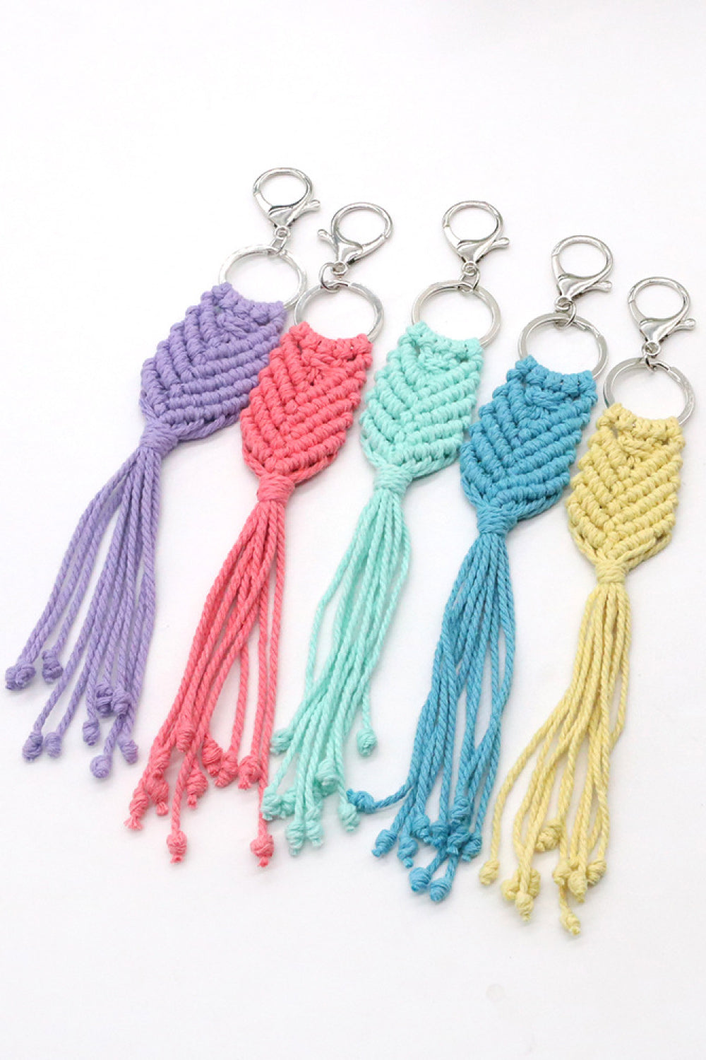 Assorted 4-Pack Handmade Fringe Keychain