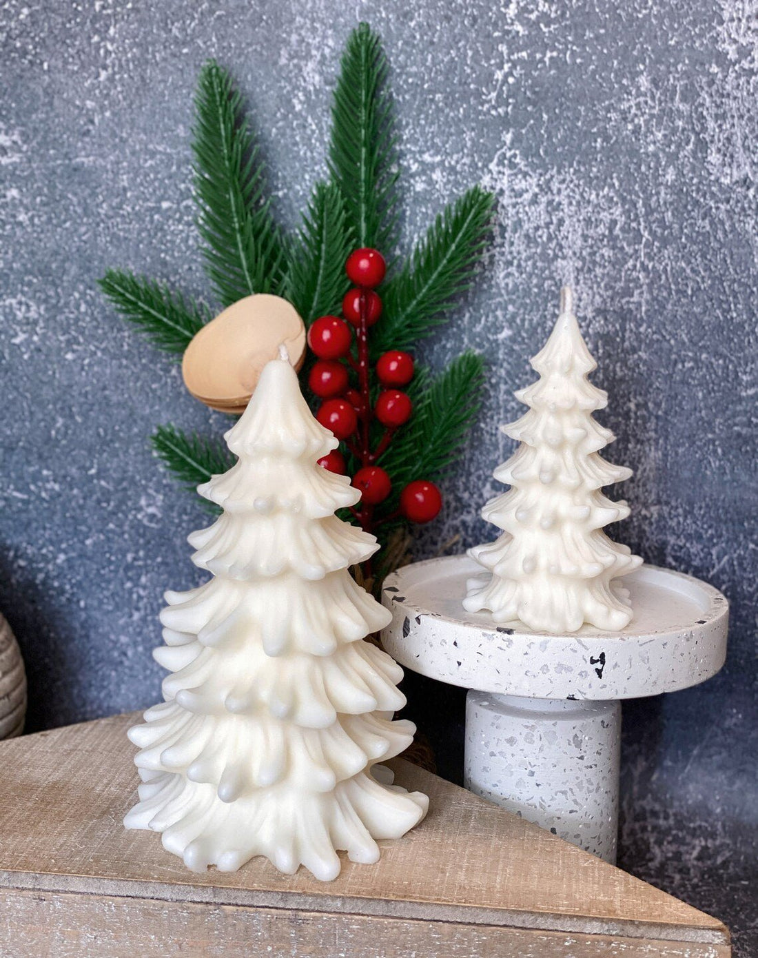 Christmas Tree Candles - Cedar Trees Holiday Decor-1