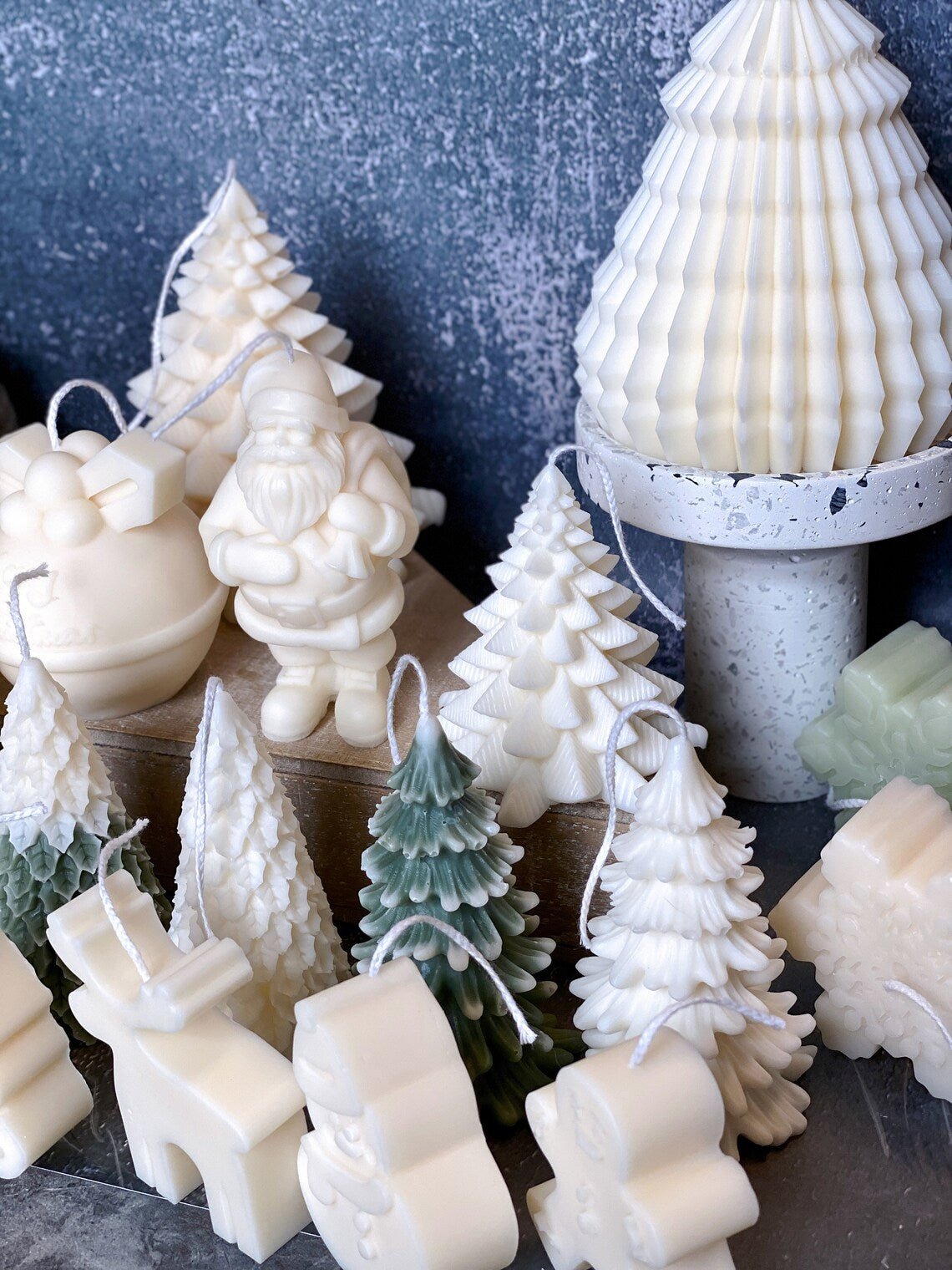 Christmas Tree Candles - Fir Trees Holiday Decor-3