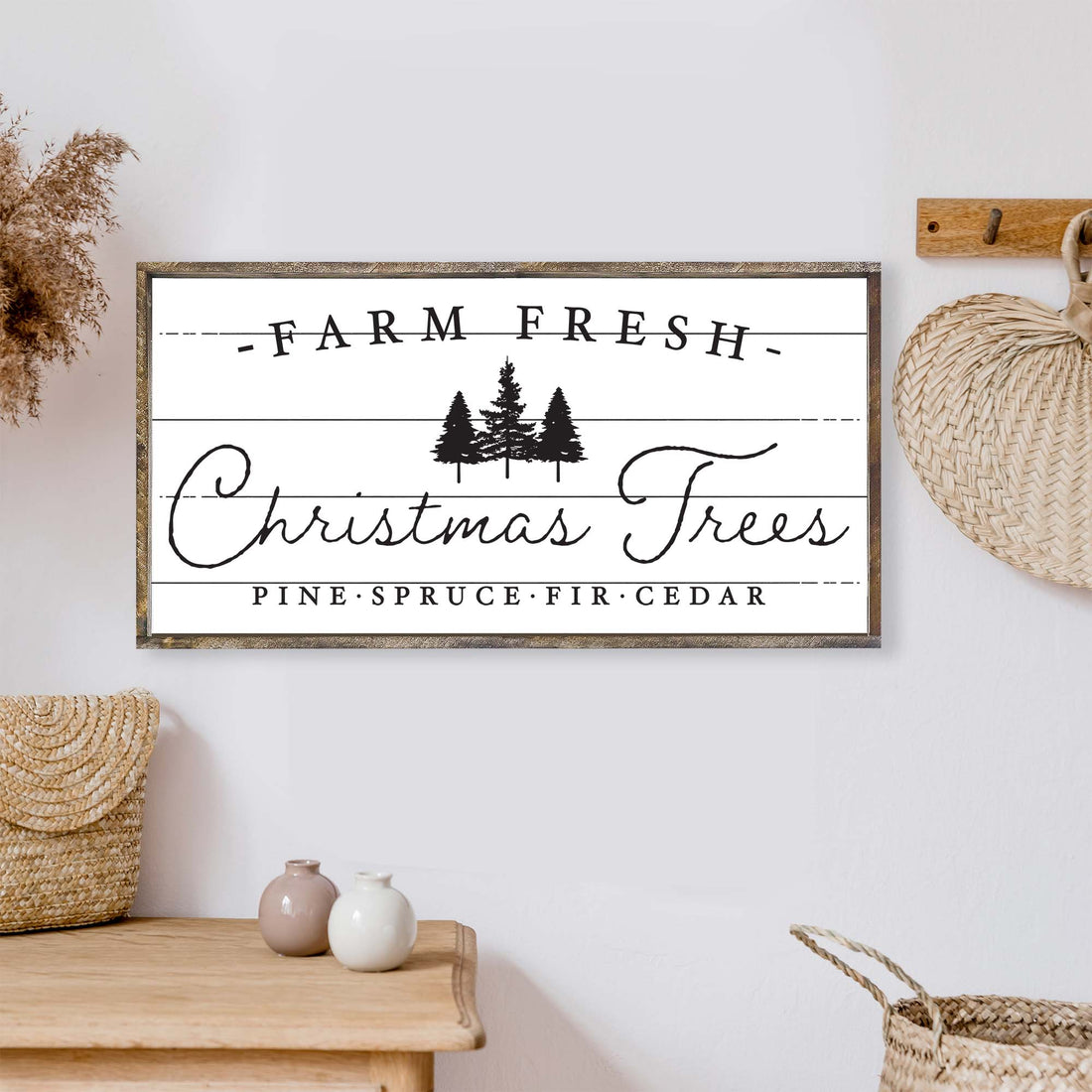 Farm Fresh Christmas Trees Wood Sign-0