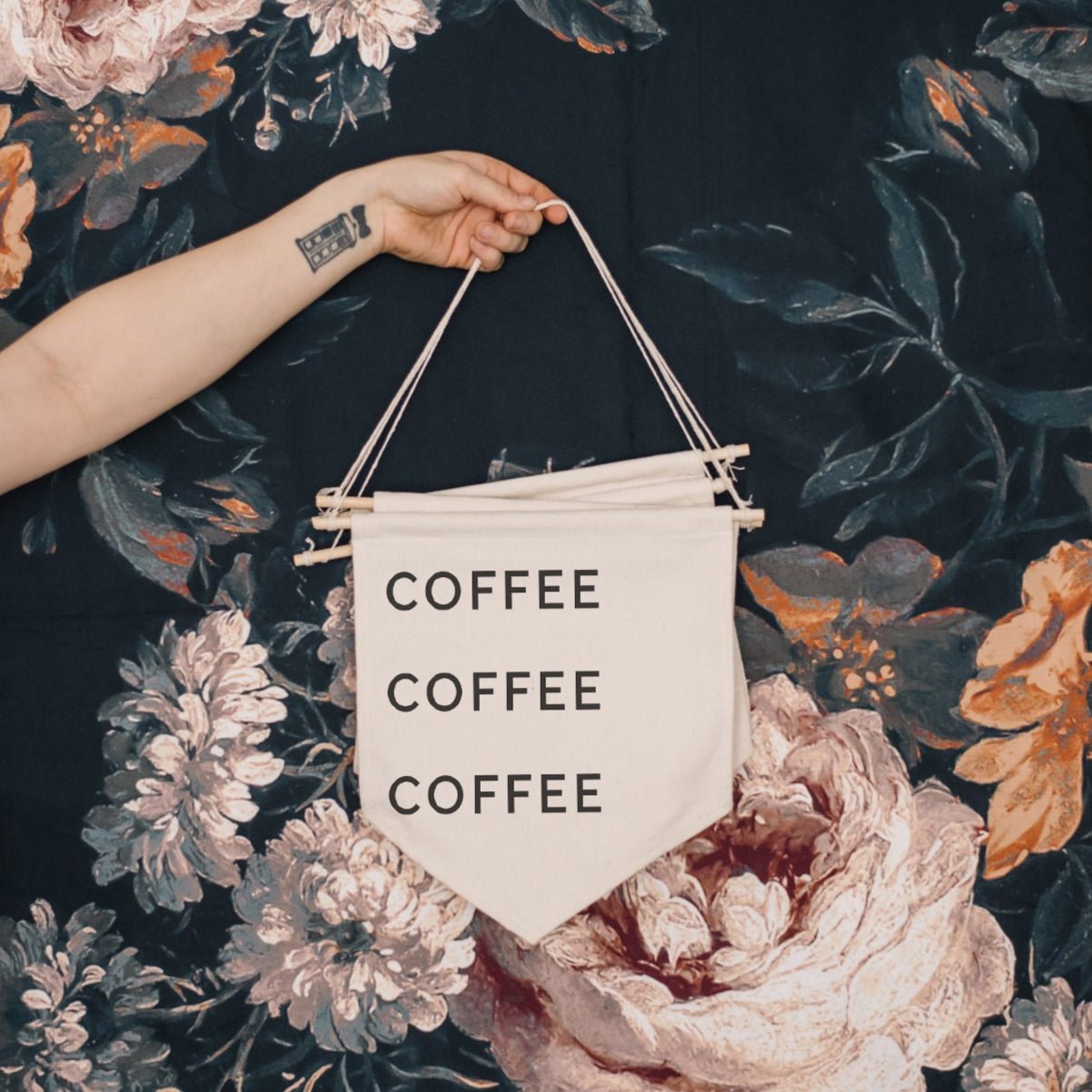 coffee coffee coffee Canvas Banner-0