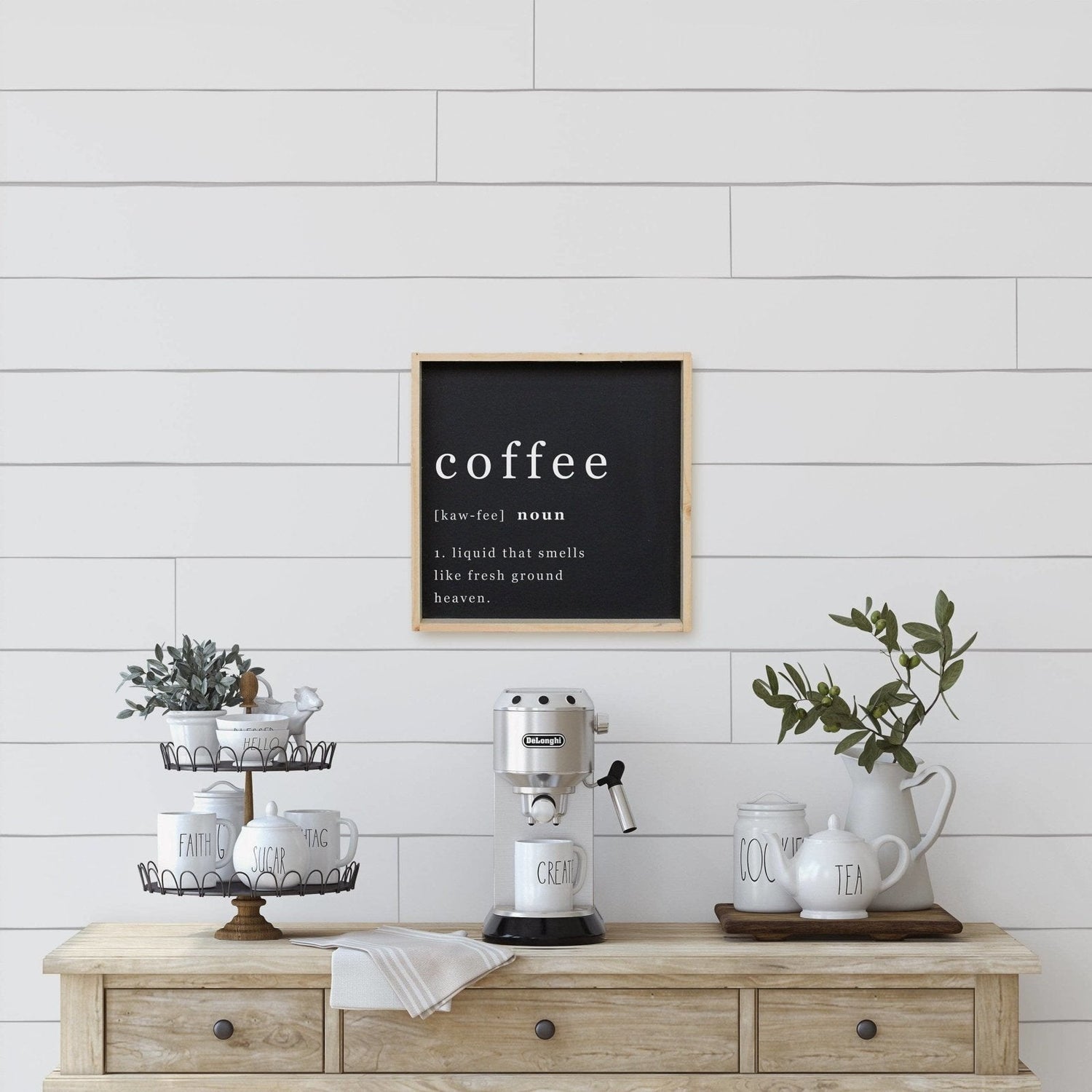 Coffee Noun Wood Sign-7