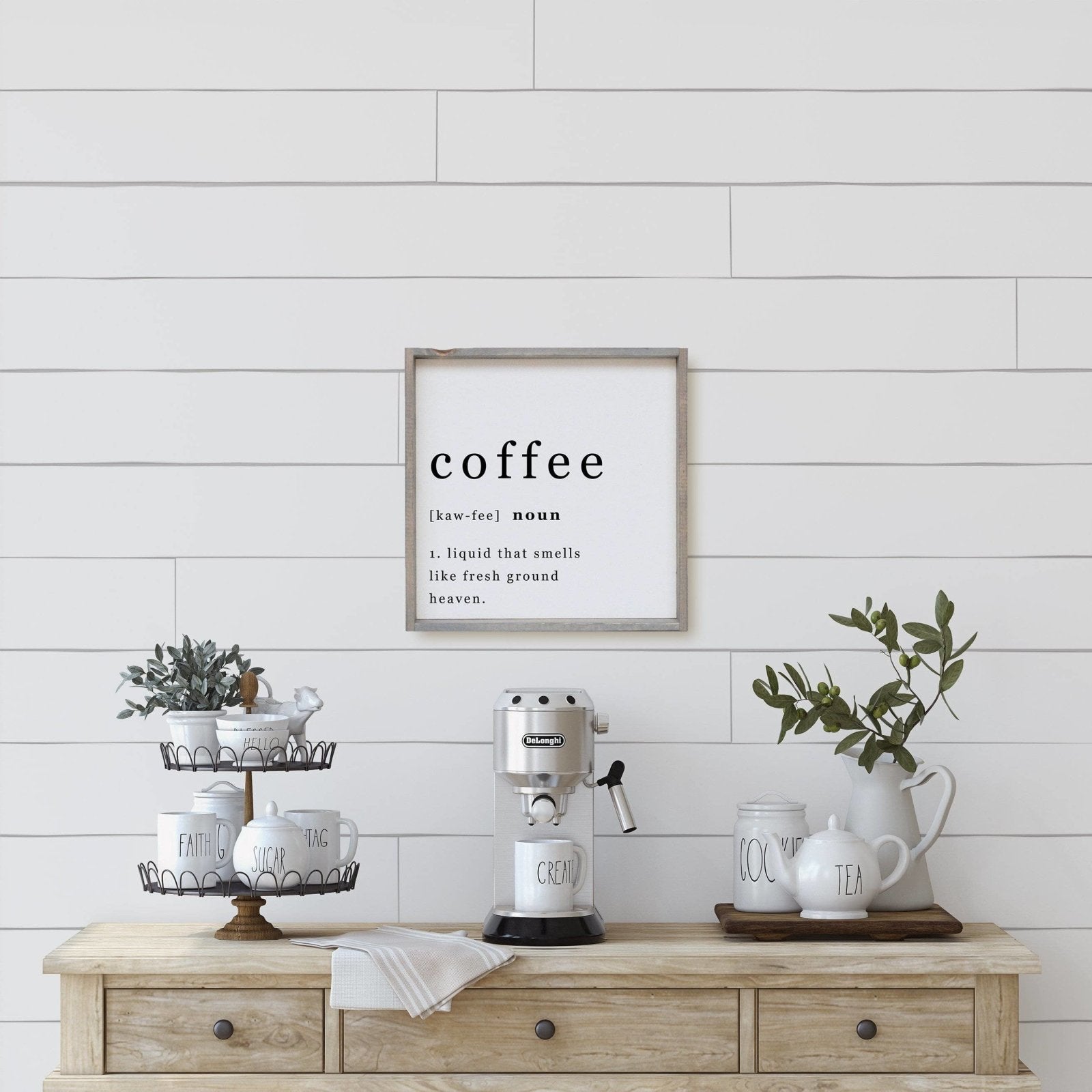 Coffee Noun Wood Sign-5