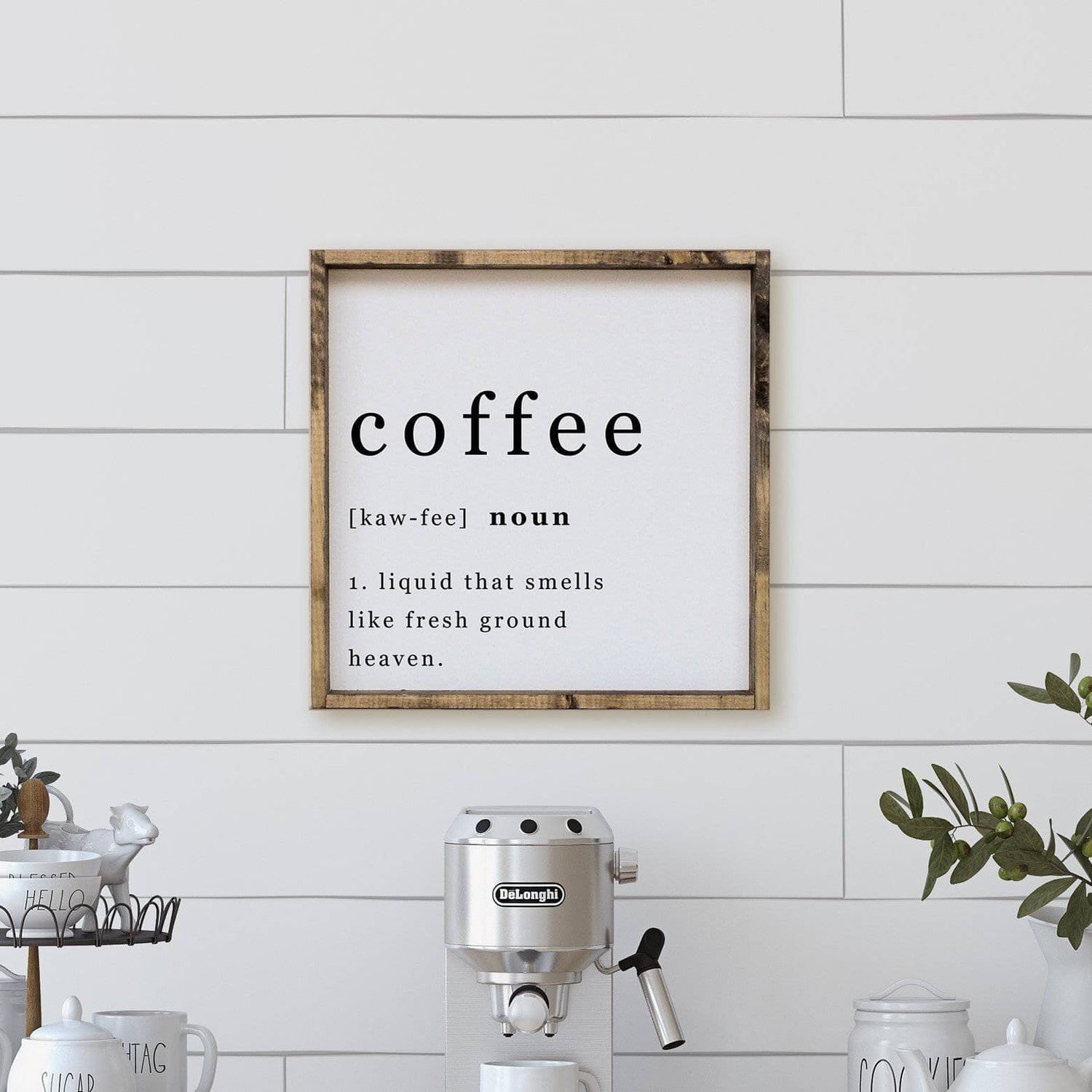 Coffee Noun Wood Sign-0