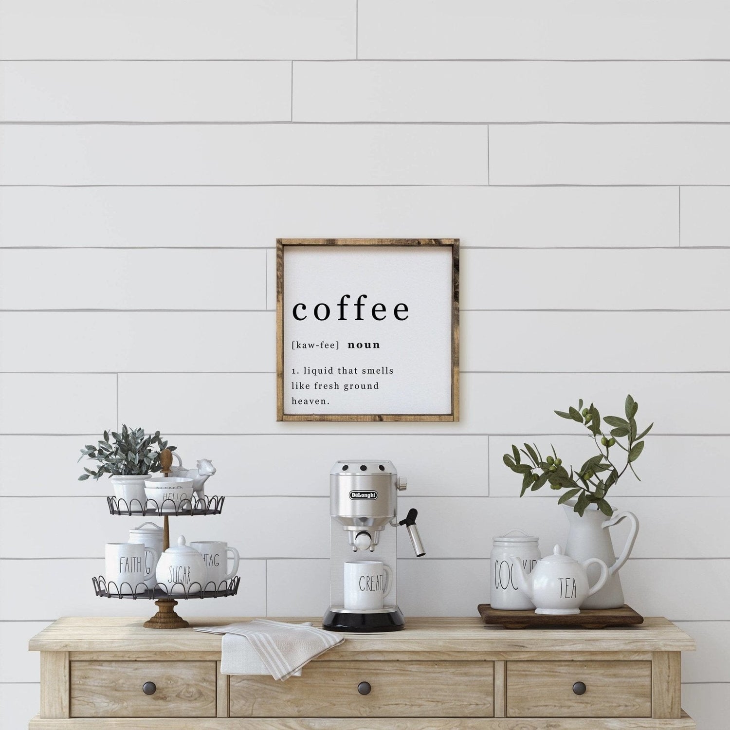 Coffee Noun Wood Sign-1