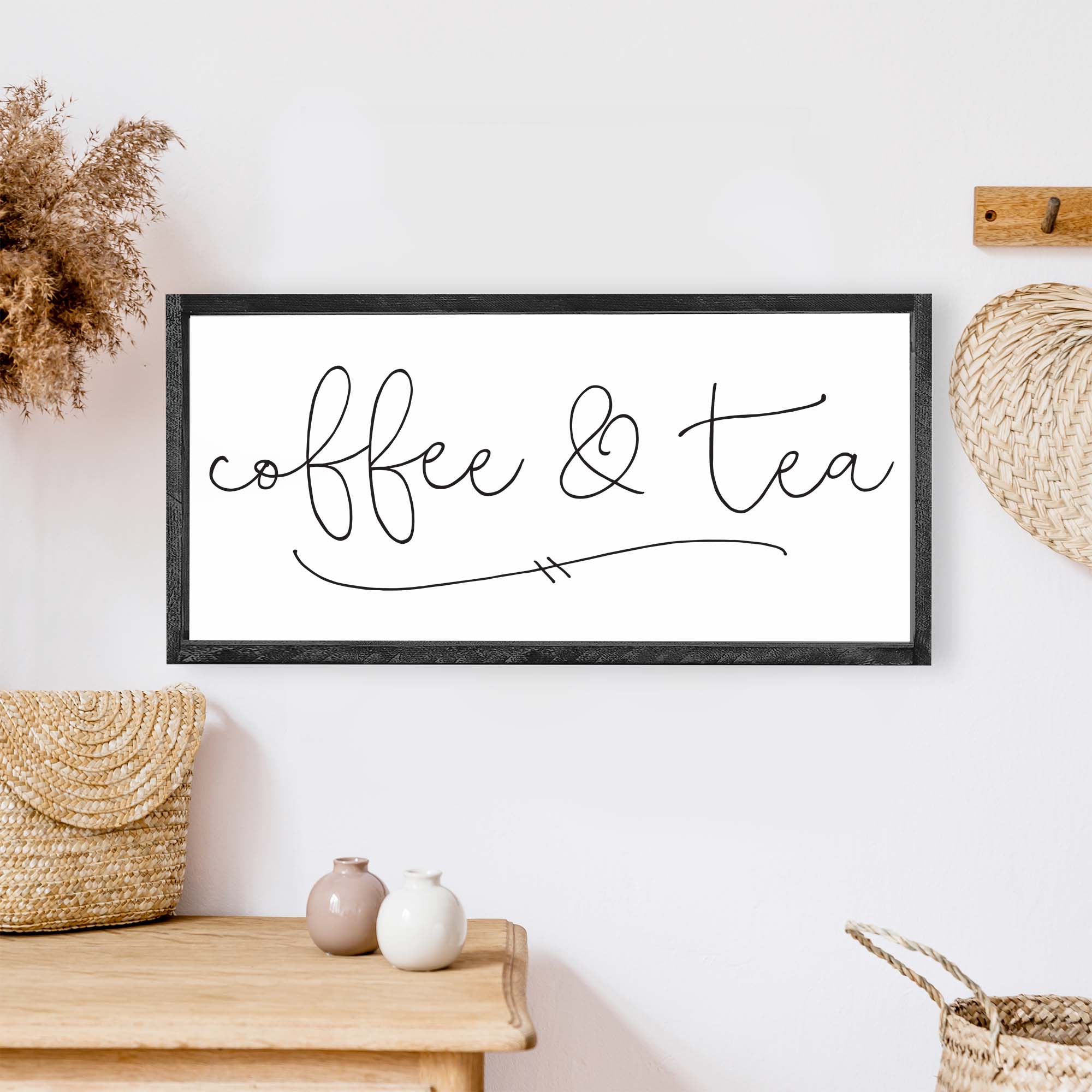 Coffee &amp; Tea Wood Sign-1