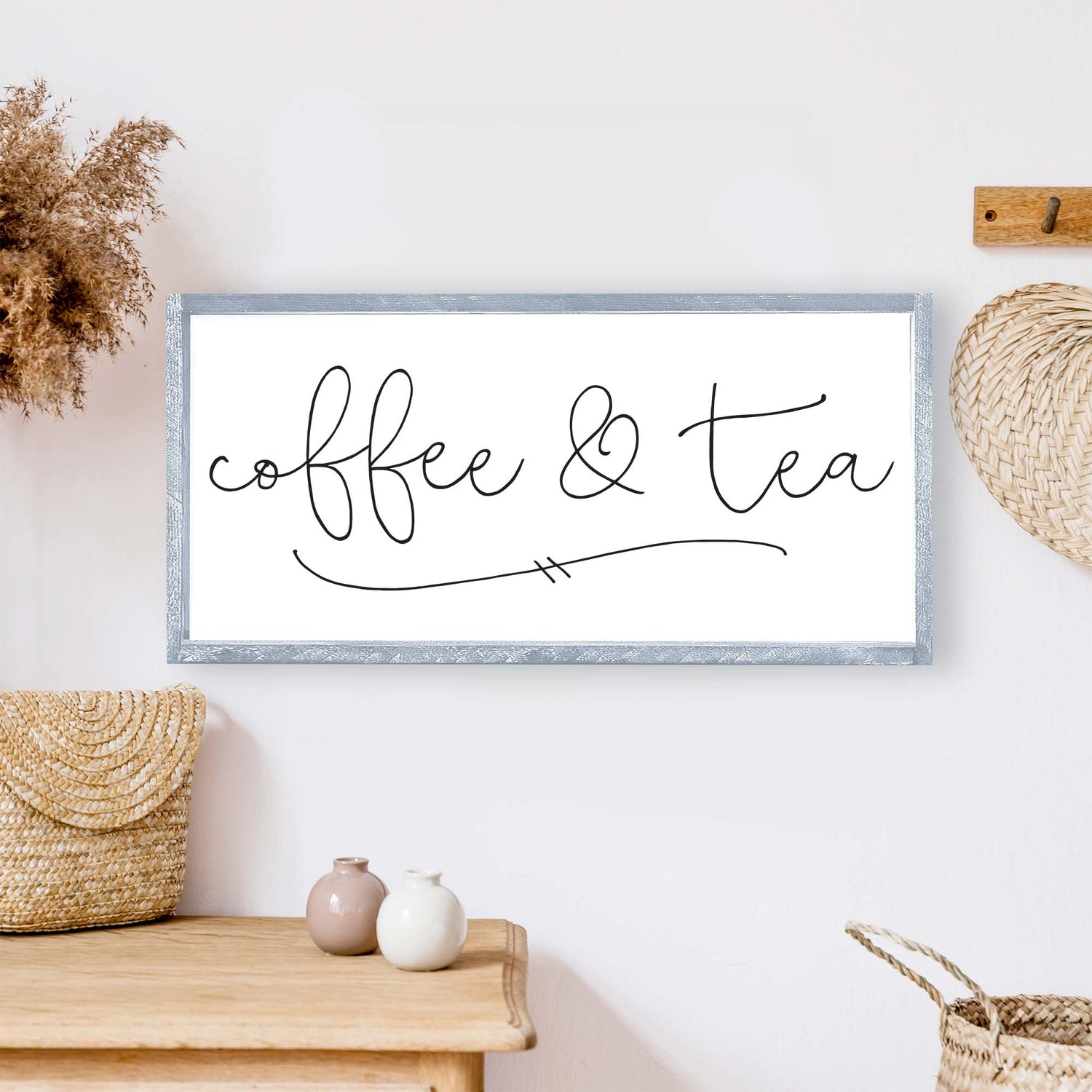 Coffee &amp; Tea Wood Sign-2