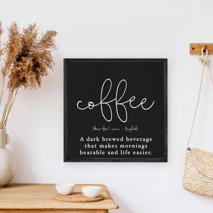 Coffee Definition Wood Sign-4