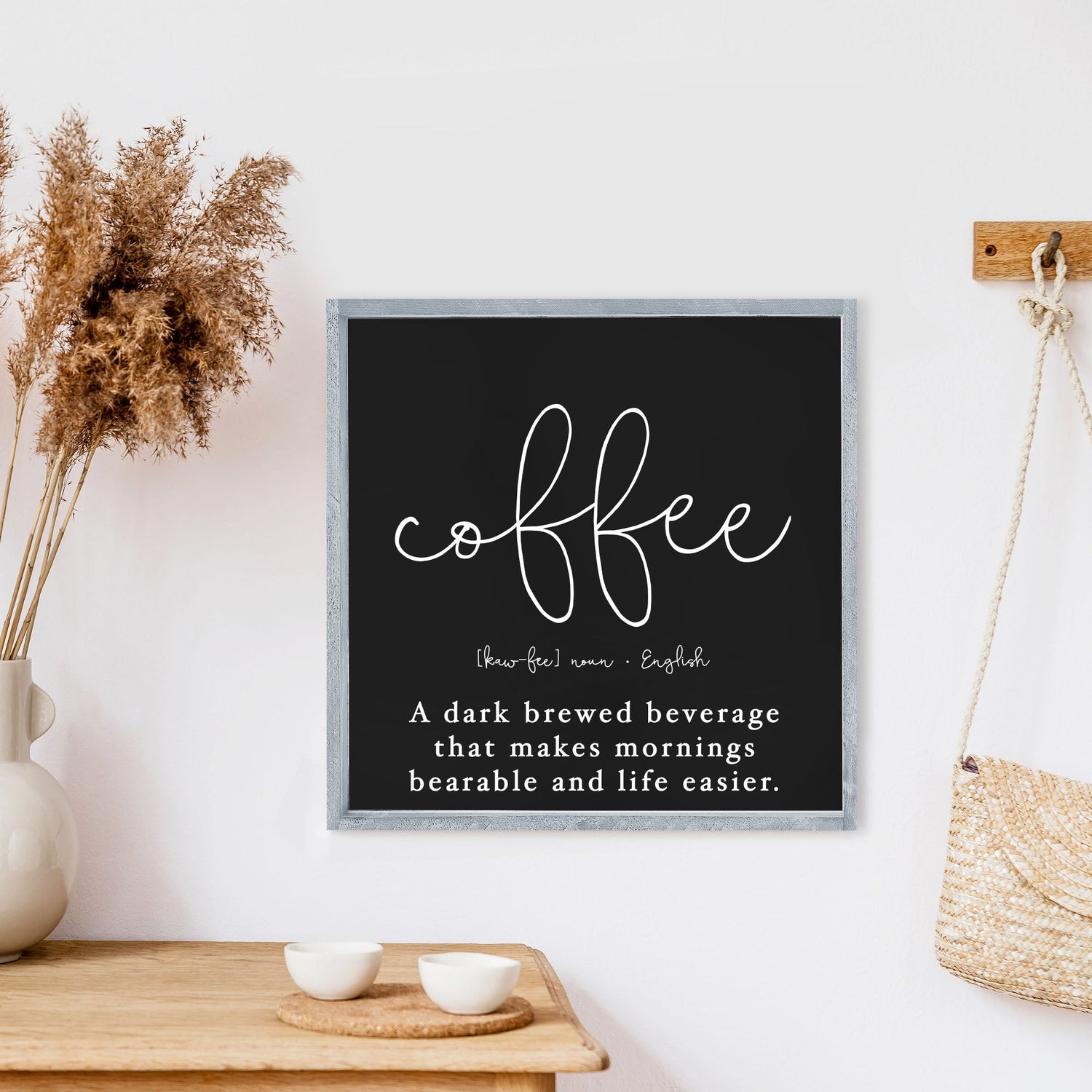 Coffee Definition Wood Sign-3