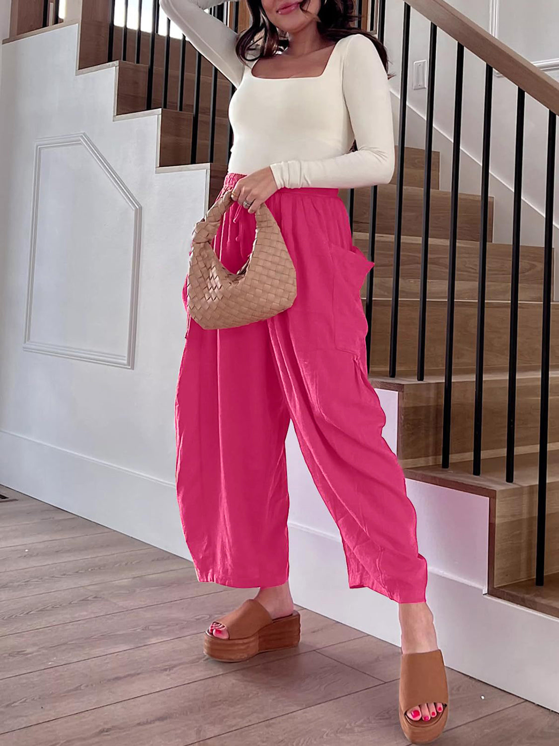 Full Size Wide Leg Pants with Pockets