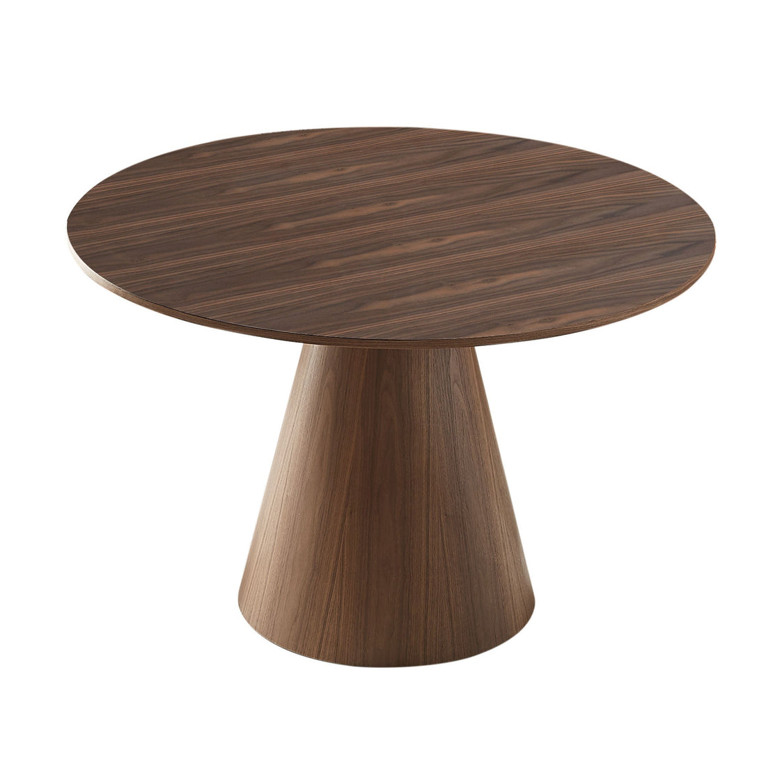 Round Modern Walnut Dining Table-0