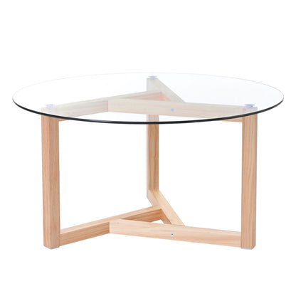 Round Glass Modern Coffee Table-9