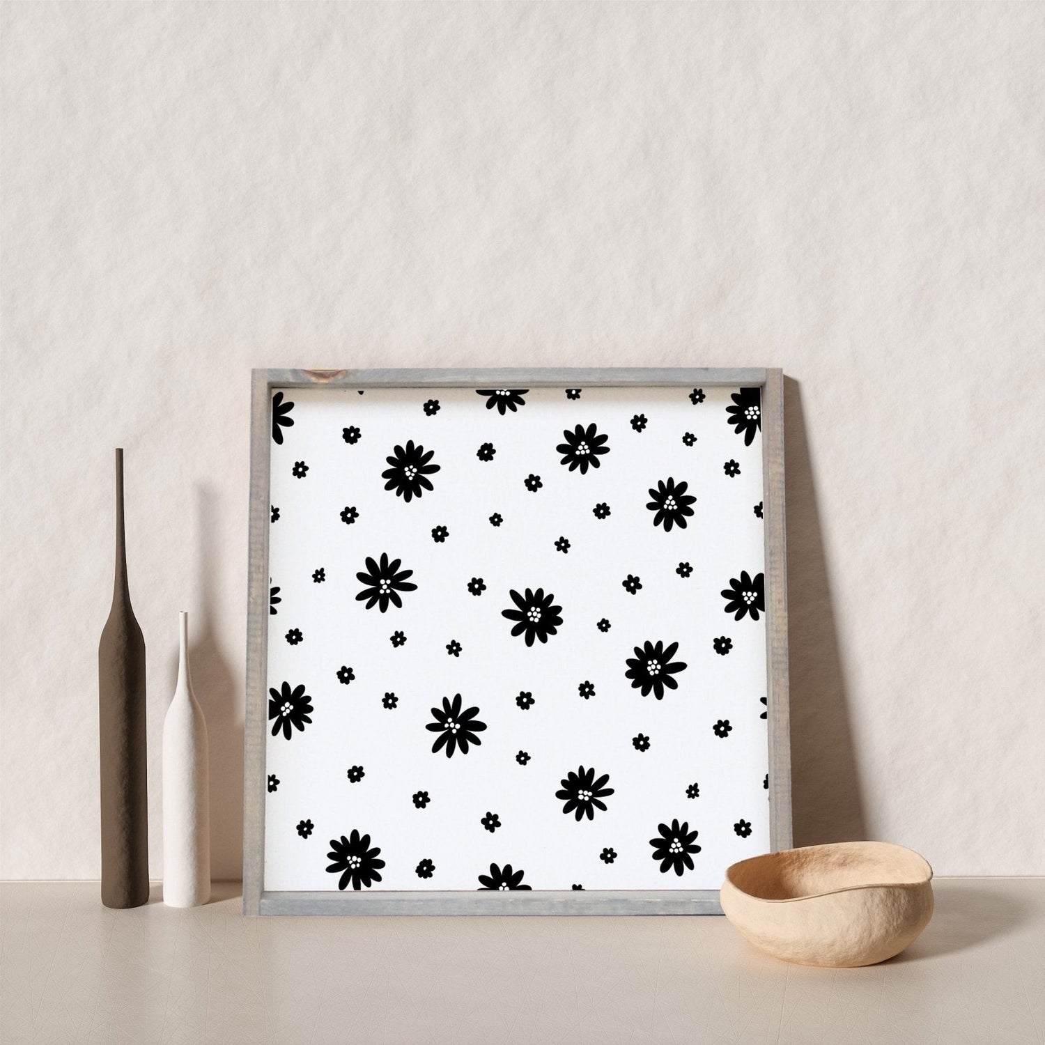 Daisy Pattern Wood Sign-4