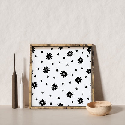 Daisy Pattern Wood Sign-1