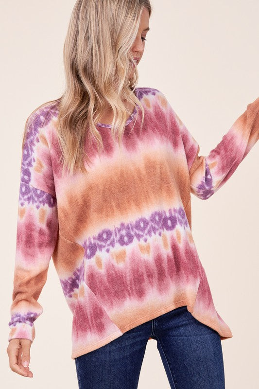 TIE DYE PRINT BOXY TOP