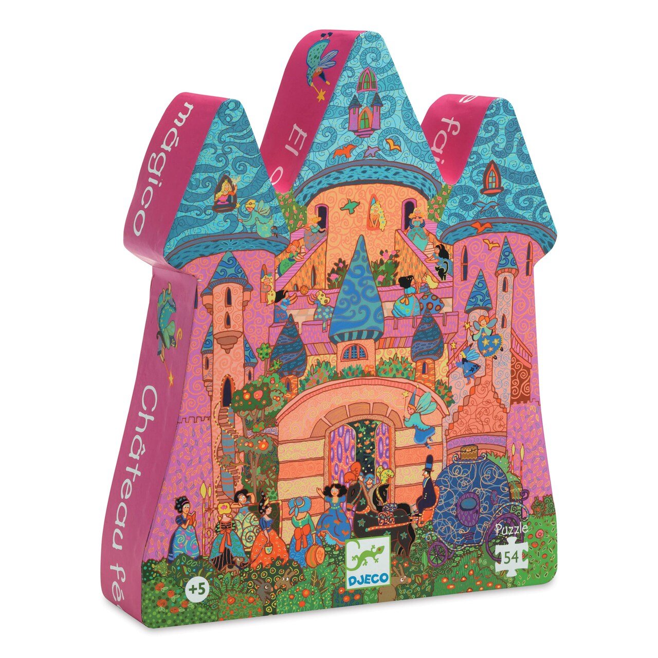 DJECO Silhouette Puzzle - The Fairy Castle - 54 pcs-0