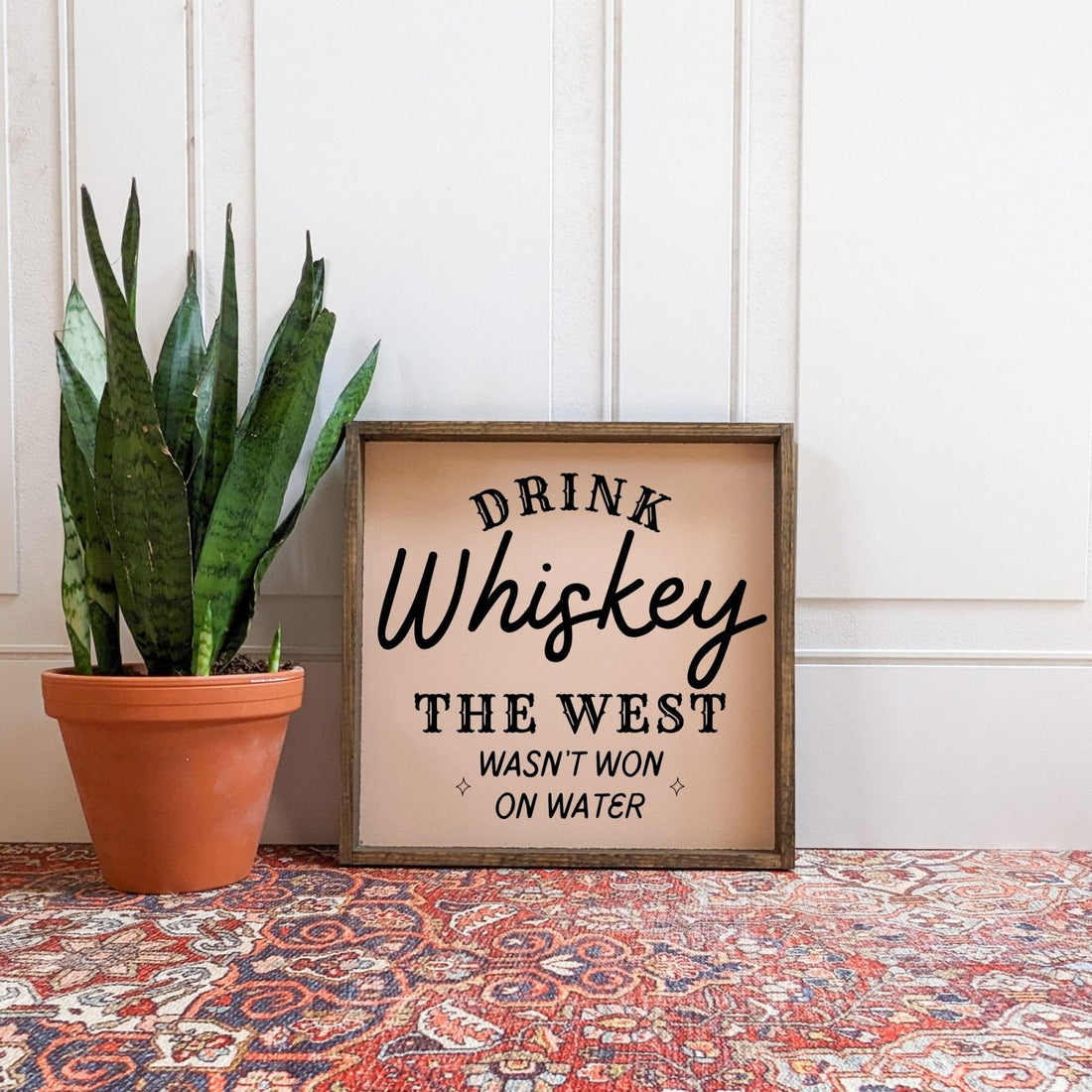 Drink Whiskey Wood Sign-1