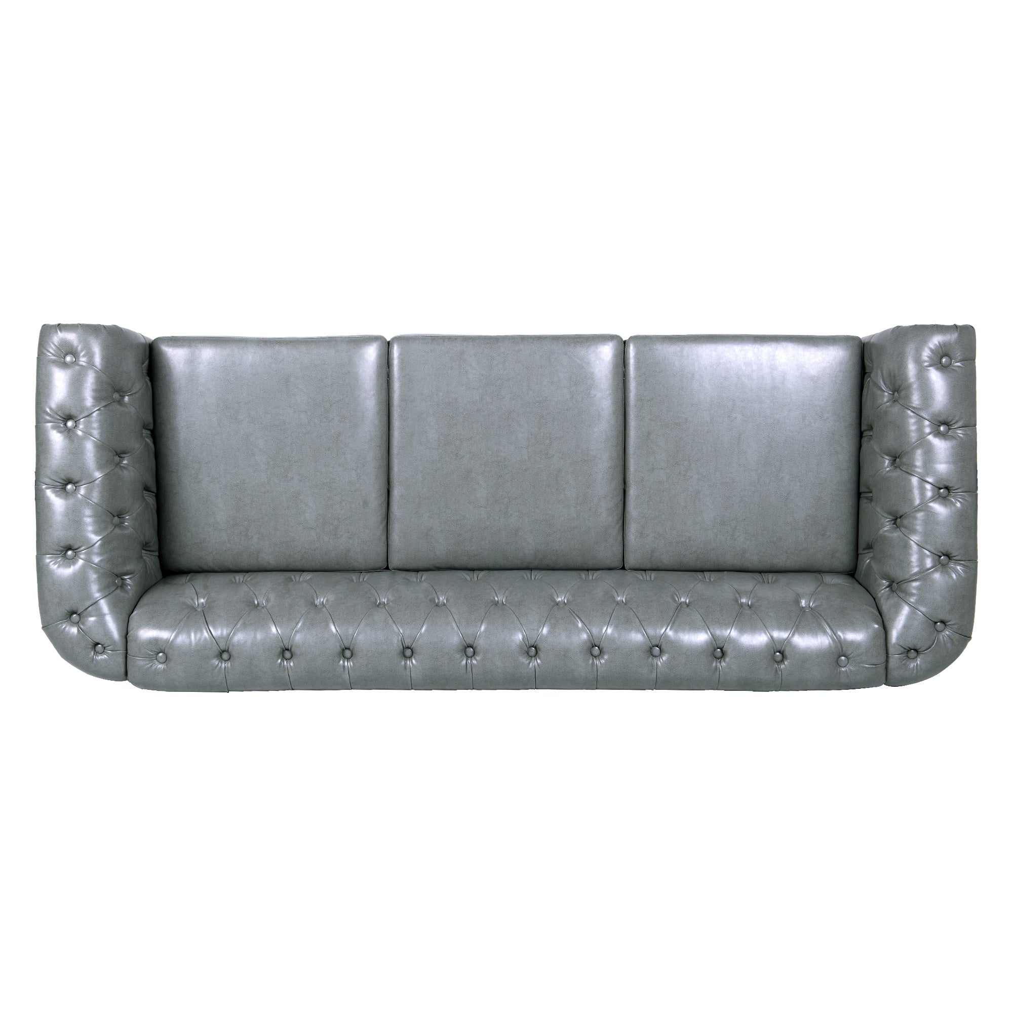 Rolled Arm Chesterfield 3 Seater Sofa-13