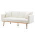 Velvet Accent loveseat sofa with metal feet-0