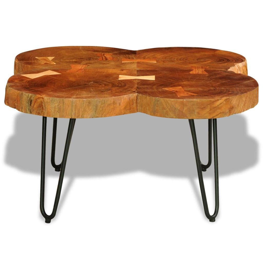 Trunks Solid Sheesham Wood Coffee Table 13.8&quot; 4-1