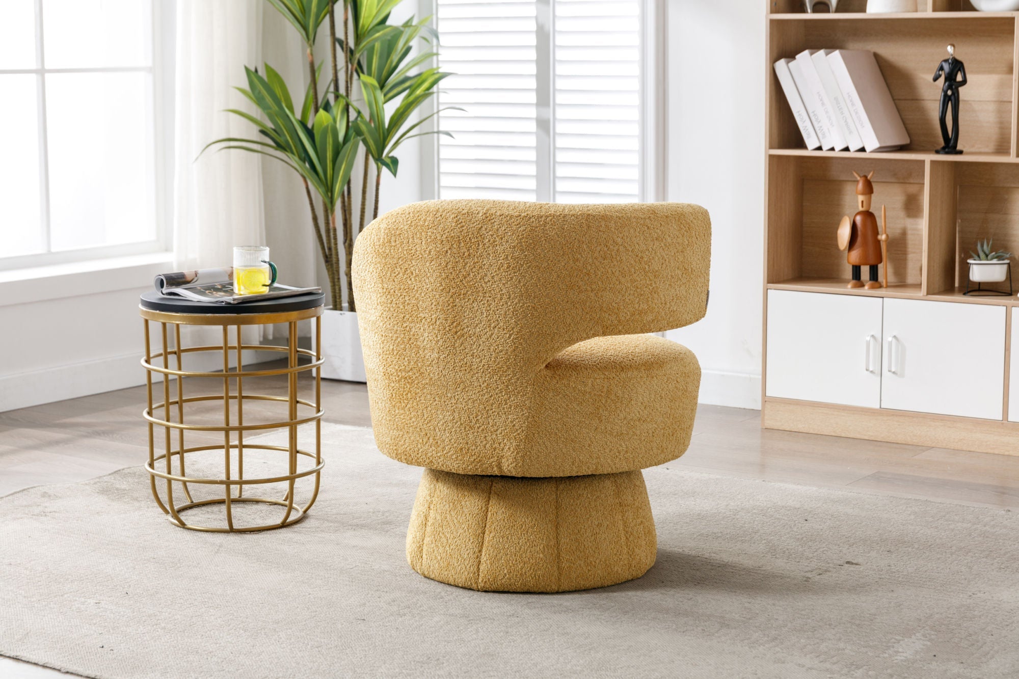 360 Degree Swivel Cuddle Barrel Accent Chairs-6