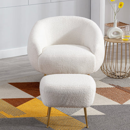 Modern Comfy Leisure Accent Chair with Ottoman-6