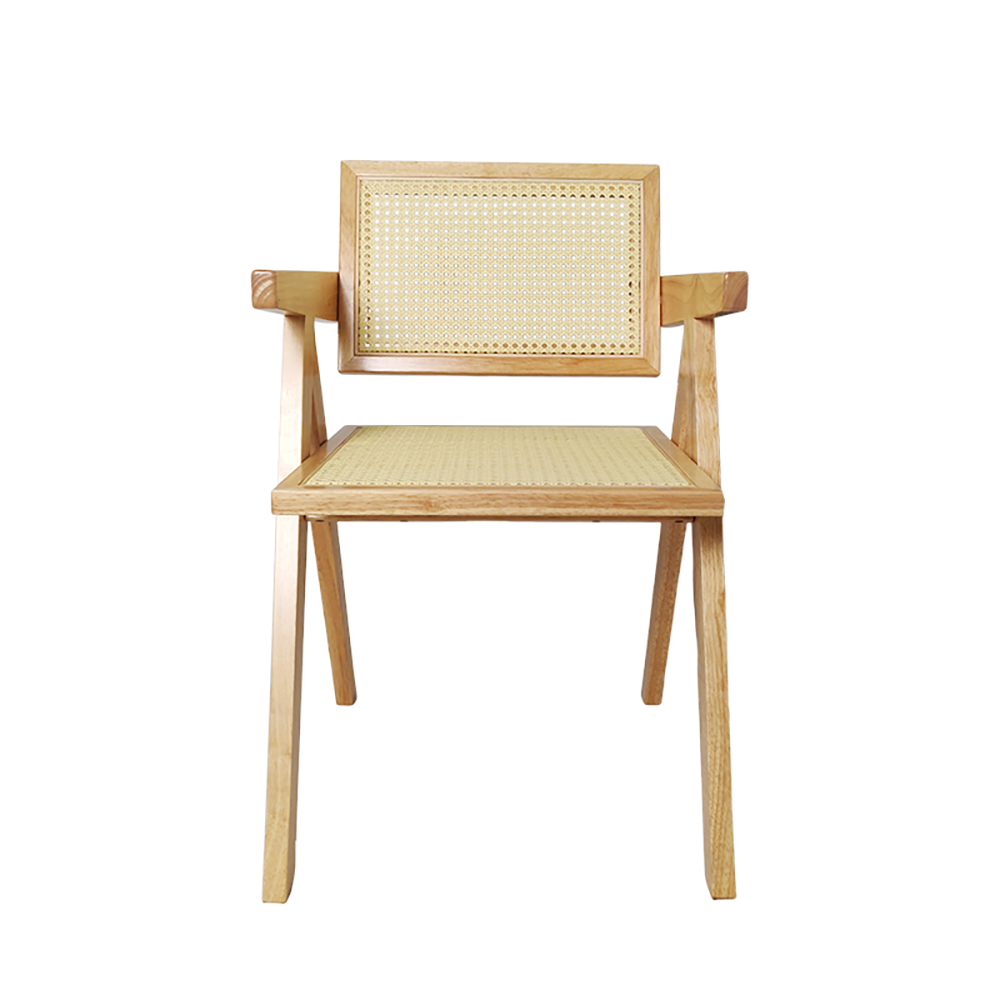 Rustic Natural Light Color Rattan Chair-3